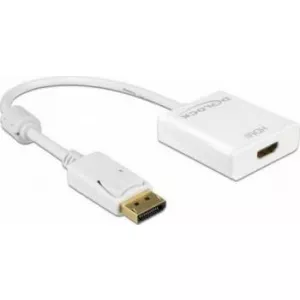 Delock Adapter Displayport 1.2 Plug> HDMI socket 4K Active white 62608