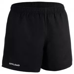 OFFLOAD Şort cu Buzunare Rugby R100 Negru Adulţi