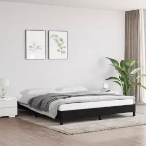 vidaXL Cadru de pat, negru, 180 x 200 cm, material textil 346738