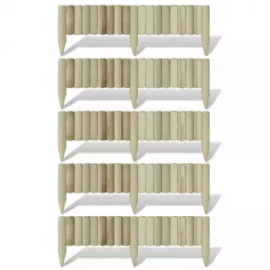 vidaXL Panouri din bușteni pentru gazon, 5 buc., 120 cm, lemn
