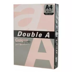 Double A Hartie color pentru copiator A4, 80g/mp, 500coli/top, Double A - pastel flamingo