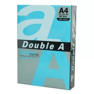 Double A Hartie color pentru copiator A4, 80g/mp, 500coli/top, Double A - albastru intens