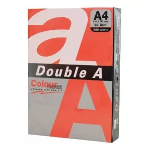 Double A Hartie color pentru copiator A4, 80g/mp, 500coli/top, Double A - rosu intens