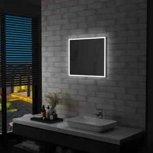 vidaXL Oglindă cu LED de perete pentru baie, 60 x 50 cm 144726