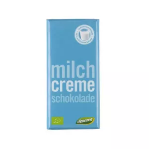 dennree Ciocolata Bio cu umplutura de crema de lapte 100 grame