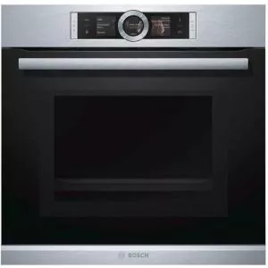 Bosch Cuptor incorporabil HMG636BS1, Electric, Control Touch TFT, 67 l, Grill, Functie microunde, EcoClean (Negru/Inox)