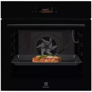 Electrolux Cuptor incorporabil LOD8C39Z, 72 l, SteamBake-gatire cu abur, Autocuratare catalitica(spate), 169 de programe predefinite, Afisaj digital, Control touch, Grill, Senzor gatire, Convectie, Clasa energetica A+, Sticla neagra (Negru)