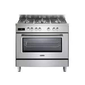 DeLonghi Aragaz profesional PRO 96 MX ED RO, 5 arzatoare, Gaz + Electric, L 90 cm, Grill (Inox)