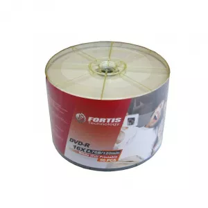 Fortis Set 50 DVD-R 4.7Gb 16X printabil Full Surface