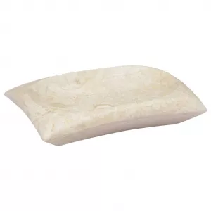 vidaXL Chiuvetă, crem, 50x35x10 cm, marmură 149165