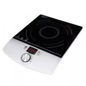 Camry Plita cu inductie CR 6515, 2000 W, Putere si temperatura reglabile, Temporizator 0-180 minute, Sticla ceramica (Negru/Argintiu)