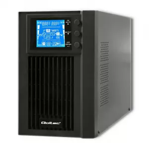Qoltec Uninterruptible Power Supply | On-line | Pure Sine Wave | 1kVA | 800W | LCD 53042