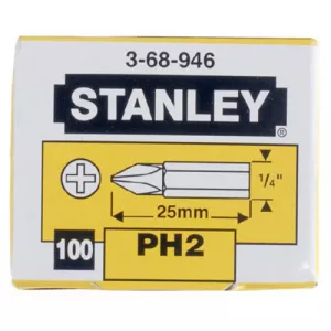 Stanley Set 100 varfuri de insurubat PH2 1/4 25 mm