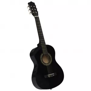 vidaXL Chitară clasică pentru începători și copii, negru, 1/2 34