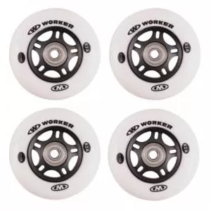 Worker Roti 80 mm si rulmenti ABEC-7 Chrome - set 4 buc.