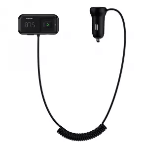 Baseus Incarcator Auto, Transmitator Bluetooth, AUX/MP3/TF/micro SD, Negru
