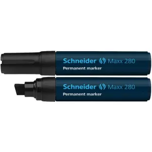 Schneider Permanent marker Maxx 280, varf tesit 4+12mm - negru
