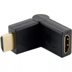 4World HDMI M - HDMI F 180 grade Black 08750