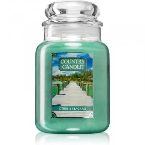 Country Candle Citrus & Seagrass lumânare parfumată mare 652 g