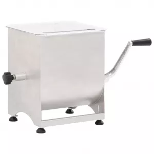 vidaXL Malaxor de carne cu angrenaj 44 L argintiu oțel inoxidabil