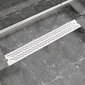vidaXL Scurgere duș liniară din oțel inoxidabil, model val, 830x140 mm