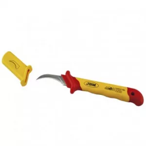 JBM Cutit curbat pentru dezizolat 53165, pentru electricieni, VDE 1000V