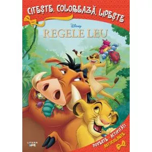Litera Disney. Regele leu. Citeste, coloreaza, lipeste
