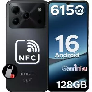 Doogee Telefon Note 56 Pro 4G Octa-Core 6.56-inch IPS 90Hz 4GB RAM 128GB NFC 6150mAh Android 16 Black