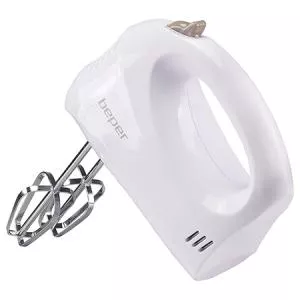 Beper Mixer de mana BP304, 150 W, 5 viteze, 2 teluri pentru spuma (Alb)