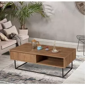 Sapphire Masuta de cafea Dale, 120x60x43 cm, maro/negru