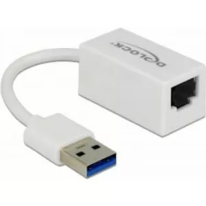 Delock Adaptor Retea RJ45 - USB A Alb 65905