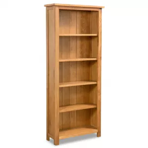 vidaXL Bibliotecă cu 5 rafturi, 60 x 22,5 x 140 cm, lemn masiv stejar 244469