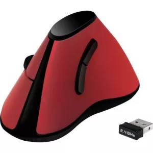 LogiLink Ergonomic vertical mouse, wireless 2.4 GHz, red  (TI020)