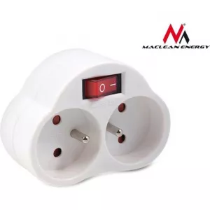 Maclean Priza curent cu un comutator MCE31 x2
