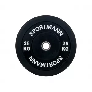 Sportmann Greutate Cauciuc Bumper Plate - 25 kg   51 mm - Negru