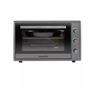 NobelTek Cuptor electric NLT FSO60W, 60L, 2000W, grill, timer, termostat, sticla dubla, ventilator, iluminare (Argintiu)