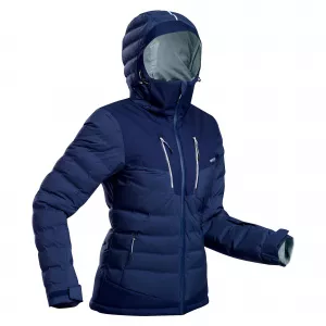 WEDZE Geacă impermeabilă călduroasă schi Warm 900 Bleumarin Damă