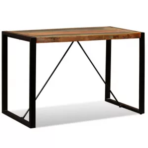 vidaXL Masă de bucătărie din lemn masiv reciclat, 120 cm