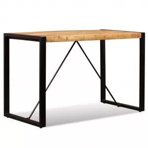vidaXL Masă de bucătărie, lemn masiv de mango nefinisat, 120 cm