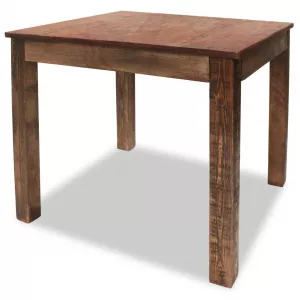 vidaXL Masă de bucătărie din lemn masiv reciclat, 82 x 80 x 76 cm