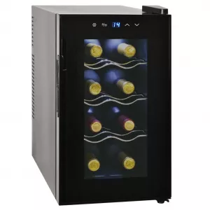 vidaXL Frigider bar răcitor de vin, 25 L, 8 sticle, afișaj LCD