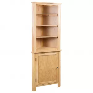 vidaXL Dulap de colț, 59 x 36 x 180 cm, lemn masiv de stejar