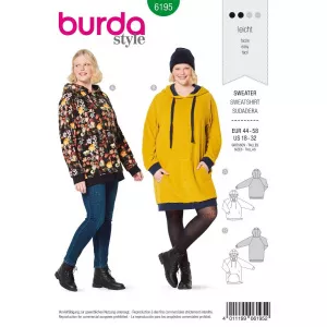 Burda Style Tipar hanorac femei 6195