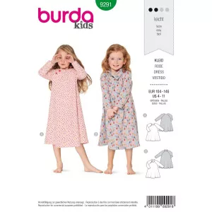 Burda Style Tipar rochii fetite 9291
