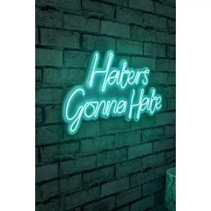 Neon Graph Decoratiune luminoasa LED, Haters Gonna Hate, Benzi flexibile de neon, DC 12 V, Albastru