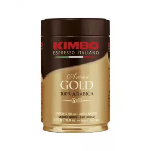 Kimbo Cafea macinata Aroma Gold cutie metalica, 250g