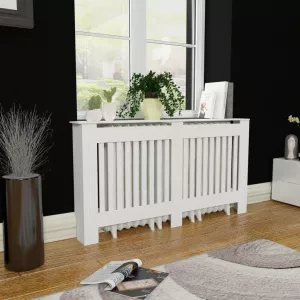 vidaXL Dulap mască calorifer radiator din MDF 152 cm, alb