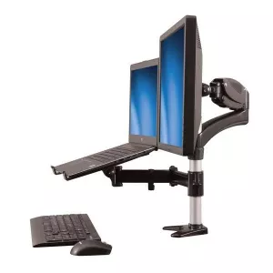 StarTech.com Desk-Mount Monitor Arm with Laptop Stand - Full Motion ARMUNONB