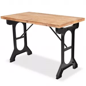 vidaXL Masă de bucătărie, blat din lemn masiv de brad 122x65x82 cm 245462