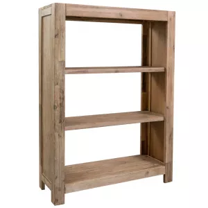 vidaXL Bibliotecă cu 3 rafturi, 80x30x110 cm, lemn masiv de acacia